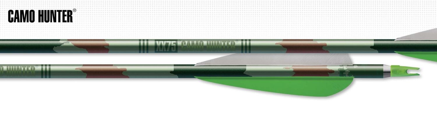 8 Flèches Easton XX75 Camo Hunter – Alu 29″ – Spine 2213 – Neuves