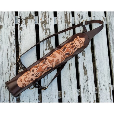 Herbis kołczan półokrągły pleciony rzemieniem: Gislevold