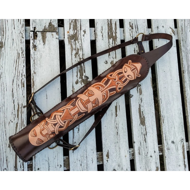 Herbis kołczan półokrągły pleciony rzemieniem: Gislevold