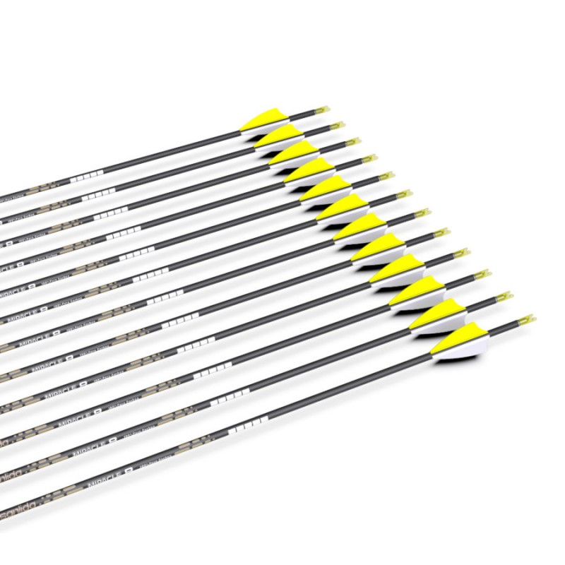 Strzały karbonowe Sanlida Miracle 8 Recurve (12 szt.)