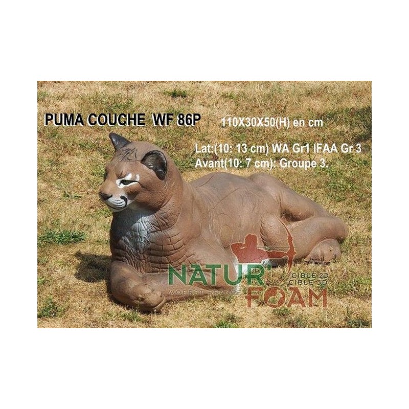 Cel łuczniczy 3D Natur Foam Puma - leżąca